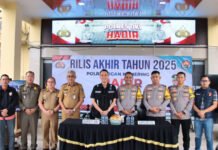 Rilis Akhir Tahun 2025, Polres OKI Ungkap Tuntas 15 Kasus Menonjol