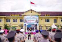 93 Personel Polres OKI Naik Pangkat, Kapolres Tekankan Tanggung Jawab dan Profesionalisme
