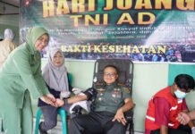 Semarak Hari Juang Kartika TNI AD 2025, Kodim 0402/OKI-OI Gelar Donor Darah dan Layanan Kesehatan Gratis