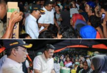 Bobby Nasution dan Gus Irawan Hadir di Batu Hula, Bagikan Susu Hingga Tenangkan Pengungsi