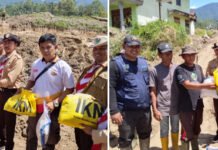 Relawan Pramuka OKI Turun ke Agam, Bantu 250 Keluarga Terdampak Banjir dan Longsor