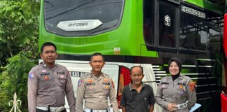 Satlantas Polres OKI Edukasi Pengusaha Bus demi Wujudkan Kamseltibcarlantas