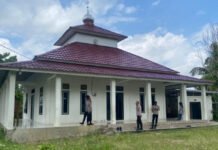 Sampaikan Imbauan Kamtibmas, Sat Binmas Polres OKI Sambangi Masjid di Kayuagung