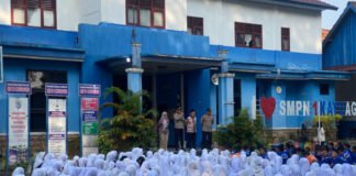 Sat Binmas Polres OKI Gelar Sosialisasi dan Penyuluhan Kamtibmas di SMPN 1 Kayuagung