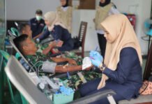 Kodim 0402/OKI-OI Gelar Donor Darah Peringati HUT ke-80 Persit