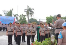 Lima Pejabat Utama dan Satu Kapolsek Polresta Bandar Lampung Resmi Berganti
