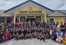 Kenalkan Tugas Polri Sejak Dini, PAUD Budi Luhur Kunjungi Polsek Tulung Selapan