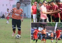 Laga Amal Batangtoru Semarak, Bupati Tapsel Sumbang Dua Gol untuk Korban Bencana