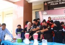 4 Kg Sabu Dimusnahkan Polda Sumsel, Puluhan Tersangka Dibekuk