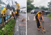 Polres OKI dan Jajaran Gelar Giat Jumat Bersih, Wujudkan Lingkungan Bersih dan Sehat