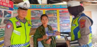 Satlantas Polres OKI Sambangi Agen Bus, Berikan Edukasi Keselamatan Berlalu Lintas