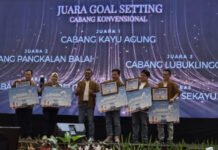 Berkat Dukungan Pemkab OKI dan Nasabah, BSB Cabang Kayuagung Juara 1 Goal Setting