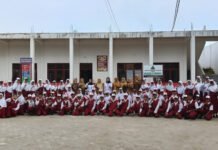 Lewat Upacara Bendera, BNNK OKI Tanamkan Kesadaran P4GN kepada Siswa SDN 2 Kayuagung