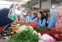 UKP Zita Anjani Tinjau Harga Sembako di Pasar Sidomulyo