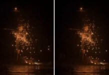 Tiang Listrik Terbakar Akibat Disambar Petir, Desa Embacang Gelap Gulita