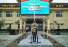 Kapolres OKI Tekankan Disiplin dan Integritas dalam Upacara Kesadaran Nasional