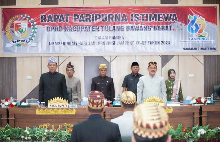 Paripurna HUT Lampung ke-62, Wabup Tubaba Bacakan Arah Pembangunan Gubernur