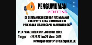 Disdukcapil OKI Ajak Warga yang Sudah Berumur 17 Tahun Rekam KTP