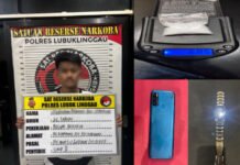 Kurir Sabu Asal Sumbar Ditangkap di Lubuk Linggau, 6,85 Gram Disita Polisi