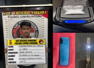 Kurir Sabu Asal Sumbar Ditangkap di Lubuk Linggau, 6,85 Gram Disita Polisi