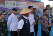 Dandim 0402/OKI-OI Hadiri Penanaman Jagung Serentak Bersama Kapolri di Ogan Ilir
