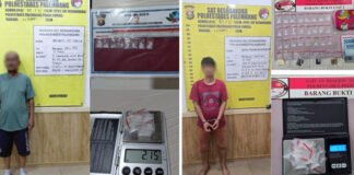 Satresnarkoba Polrestabes Palembang Bekuk Pengedar Sabu di Gandus dan Sukarami
