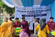 Dukung Stabilitas Harga, Polres OKI Salurkan 5 Ton Beras SPHP di Pasar Kayuagung