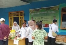 Dinas Ketahanan Pangan PALI Gelar Gerakan Pangan Murah di Desa Tanding Marga