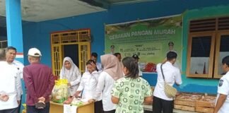 Dinas Ketahanan Pangan PALI Gelar Gerakan Pangan Murah di Desa Tanding Marga
