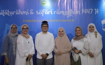 Pererat Silaturahmi, Dandim 0402/OKI-OI dan Ketua Persit KCK Hadiri Safari Ramadan Pemkab Ogan Ilir