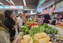 Satgas Saber Pangan Pusat Sidak Pasar Lemabang Palembang, Stok dan Harga Bapokting Terkendali