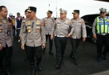 Kapolres OKI Dampingi Kapolda dan Gubernur Sumsel Cek Kesiapan Tol Kayuagung Jelang Arus Mudik