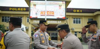 Suasana Hangat Halal Bihalal di Polres OKI, Pererat Silaturahmi Antar Personel