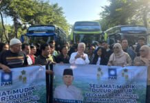 Program Mudik Gratis Iskandar Antar Perantau Sumsel Pulang ke Kampung Halaman