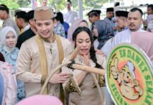 Halalbihalal di Lamban Rakyat Jadi Berkah UMKM, Dagangan Ludes dan Dibagikan Gratis