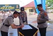 Kapolresta Bandar Lampung Pimpin Sertijab Kapolsek Panjang