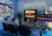 Antisipasi Puncak Arus Mudik, Kapolres OKI Ikuti Arahan Polda Sumsel dari Pos Exit Tol Kayuagung