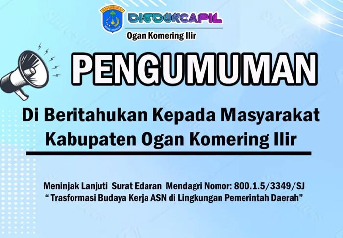 Disdukcapil OKI Umumkan Tidak Ada Layanan Adminduk Setiap Hari Sabtu