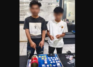 Satresnarkoba Polres Muba Ringkus Dua Mahasiswa, Amankan Sabu dan Pil Logo “Redbull”