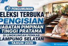 Pengumuman Seleksi Terbuka Pengisian Jabatan Pimpinan Tinggi Pratama di Lingkungan Pemkab Lampung Selatan Tahun 2026