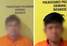 Dua Begal Spesialis Jambret Tas di Palembang Berhasil Ditangkap Polisi