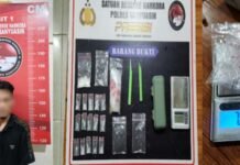 Pengedar Sabu di Betung Ditangkap Saat Transaksi, 16 Paket Diamankan
