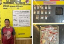 Berantas Narkotika, Satresnarkoba Polrestabes Palembang Amankan IRT