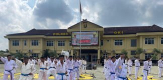 75 Personel Polres OKI Ikuti Ujian Bela Diri Polri untuk Kenaikan Pangkat Juli 2026
