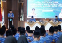 Bupati Panca Lantik 122 ASN, Perkuat Birokrasi dan Tingkatkan Pelayanan Publik di Ogan Ilir