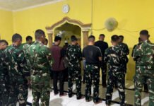 Satukan Hati dan Harapan, Satgas TMMD Kodim 0402/OKI Gelar Doa Bersama Masyarakat