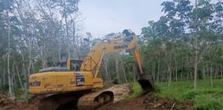 Percepat Akses Desa, Satgas TMMD Kodim 0402/OKI Genjot Pembukaan Jalan Baru