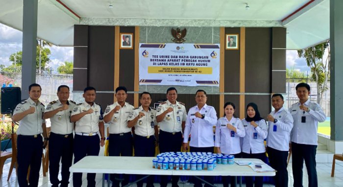 Tes Urine Massal di Lapas Kayuagung, BNNK OKI Perketat Pencegahan Narkoba