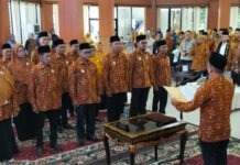 DPC AGPAII OKI Dikukuhkan, Bupati Muchendi Tekankan Peran Strategis Guru PAI