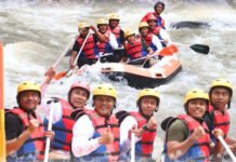 Menguji Adrenalin di Sungai Enim, Bupati Edison Promosikan Wisata Curup Tenang